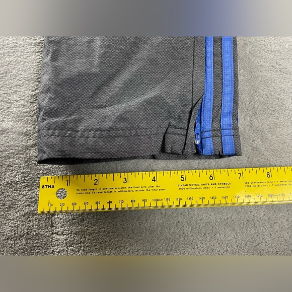 Adidas Pants Climalite Warm Up Track Pants Size Mens Medium M Leg Gray Blue - Picture 10 of 13